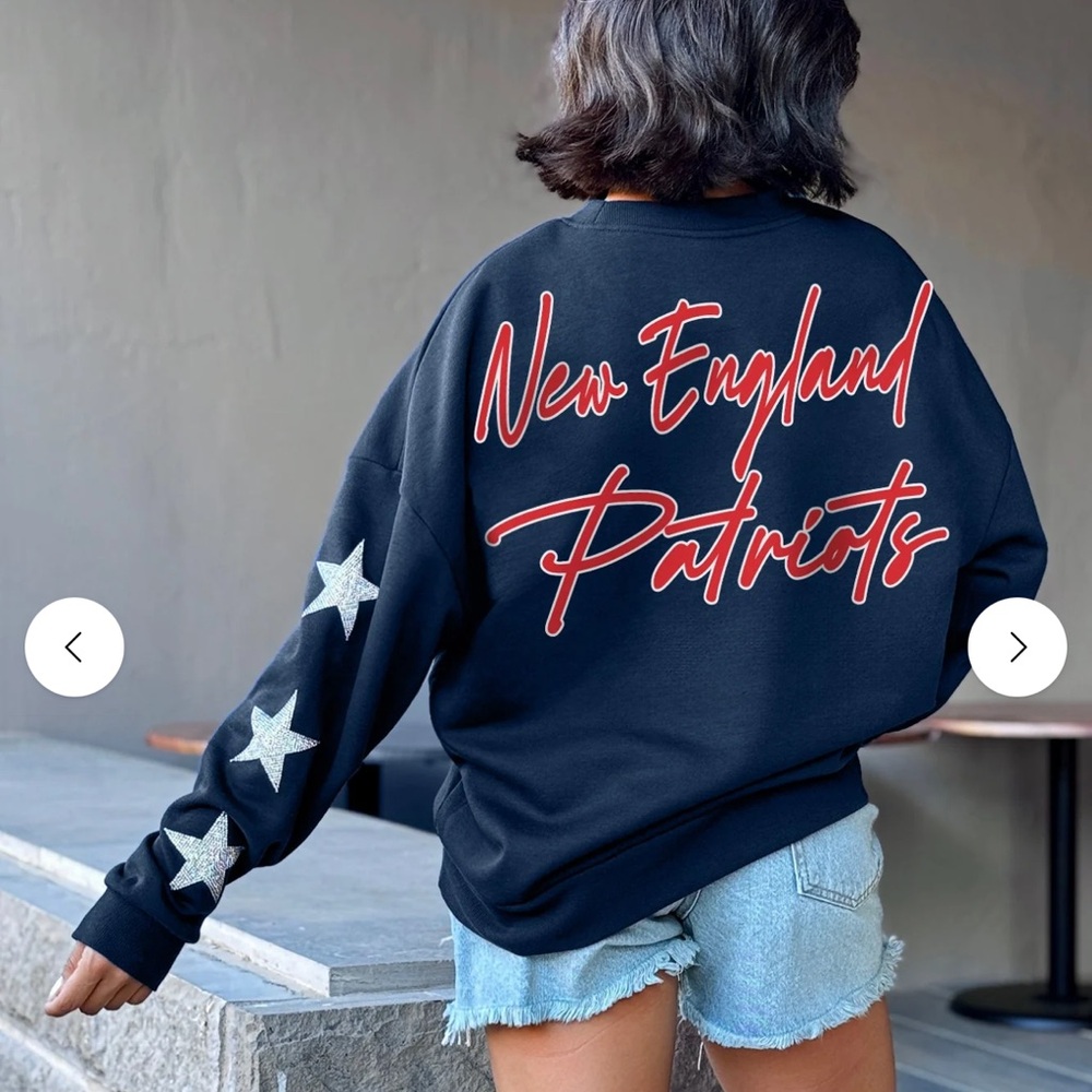 SOHO x Gameday Couture New England Patriots Crewneck Sweatshirt NWT
